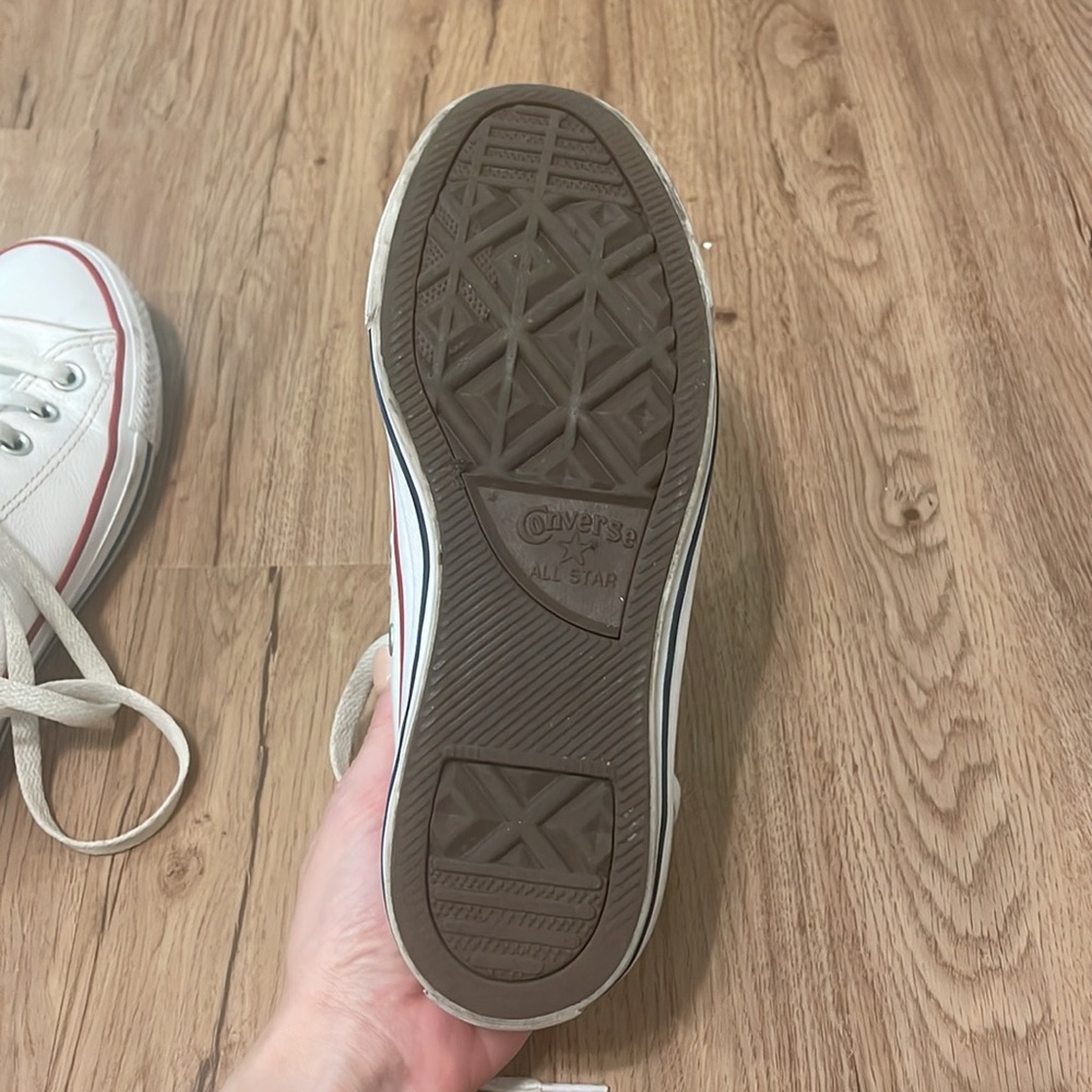 White Leather Chucks - Picture 6 of 7